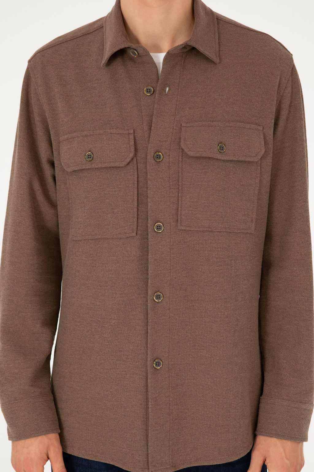 Мужская бежевая трикотажная рубашка Неожиданная скидка в корзине - U.s. polo assn фото 6