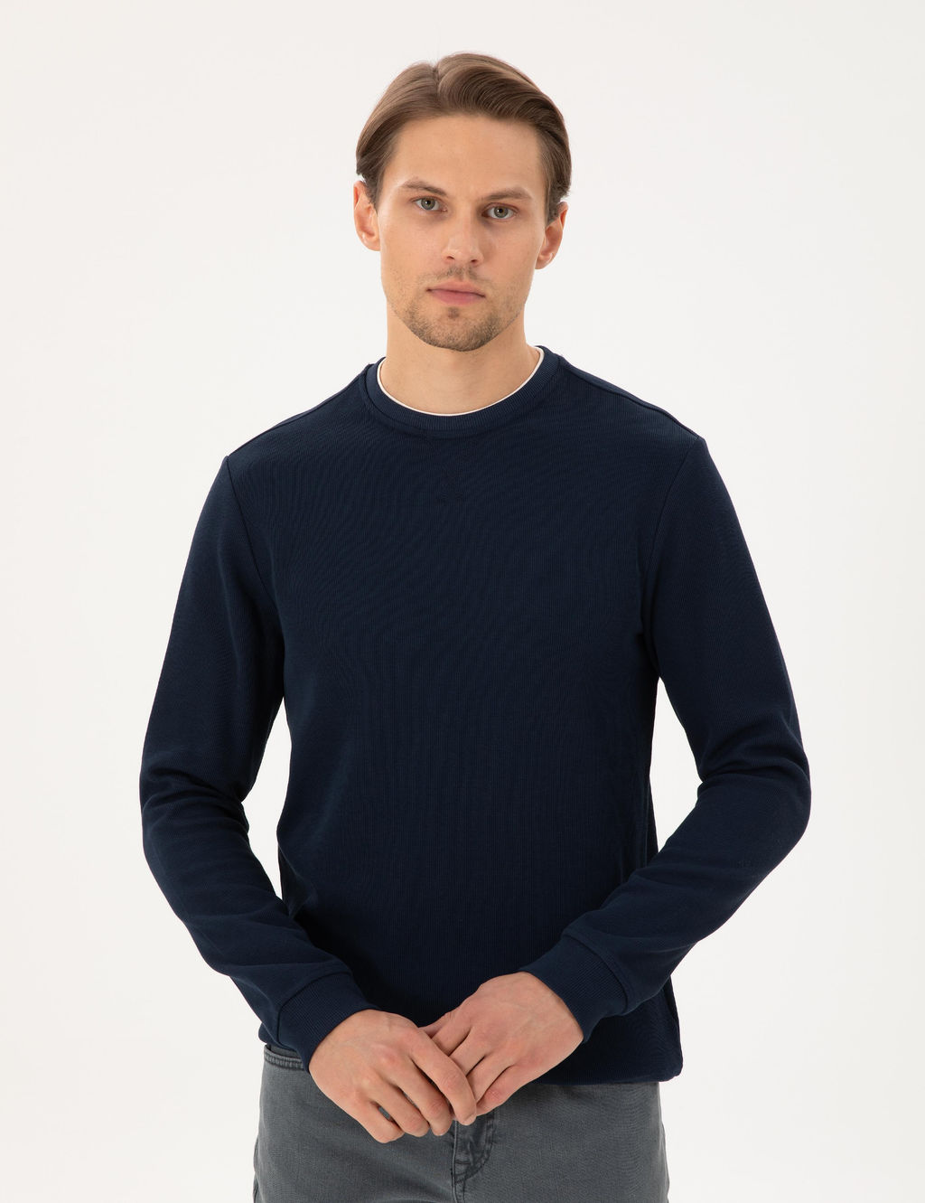 Lacivert Regular Fit Sweatshirt - Pierre cardin фото 3