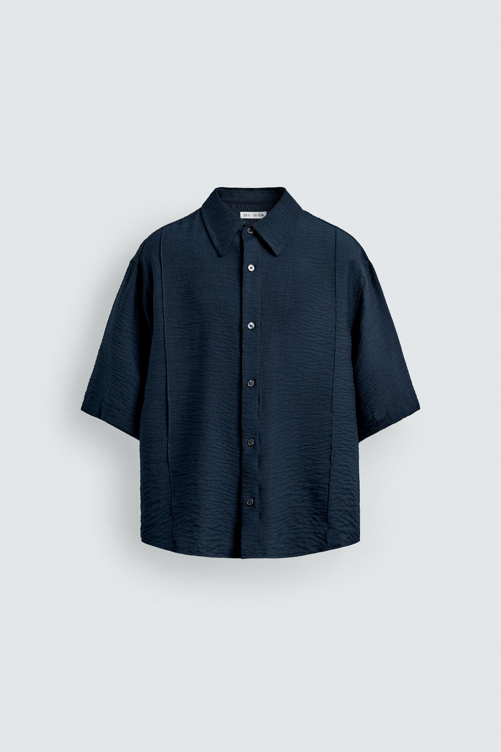 CAMISA FLUIDA TEXTURA / Azul - Zara фото 7