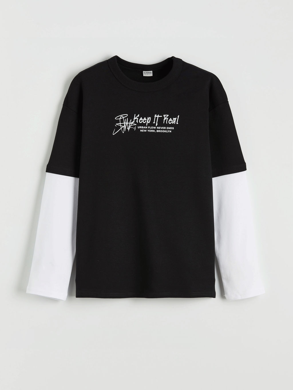 Bisiklet Yaka Bask?l? Erkek ?ocuk Ti??rt