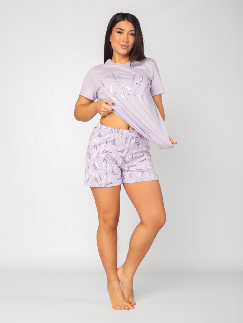 Пижама женская кулирка с шортами "ЛАВАНДА"