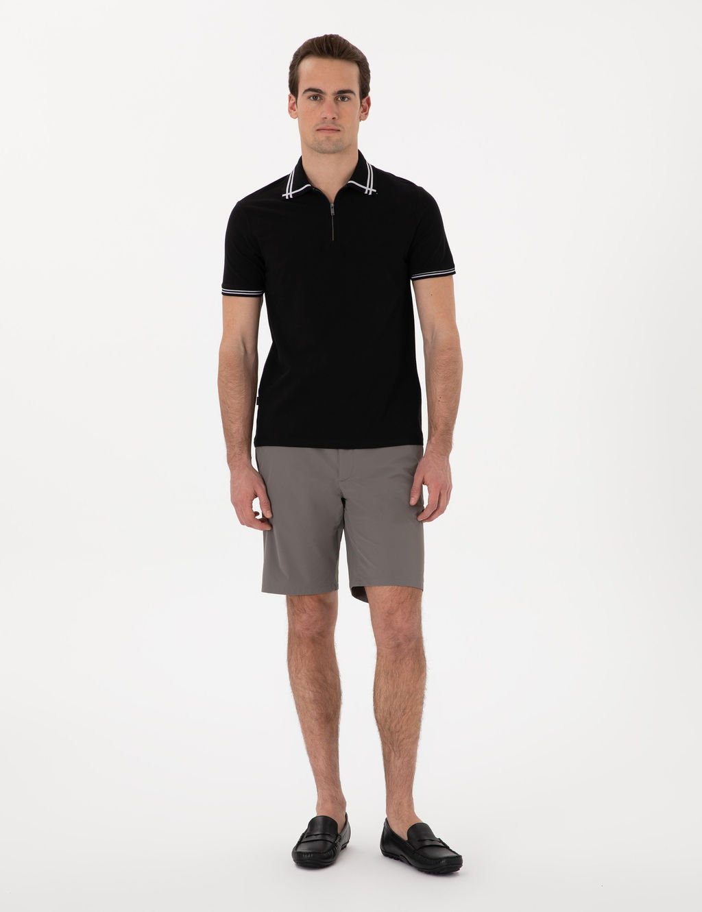 Siyah Slim Fit Ti__rt