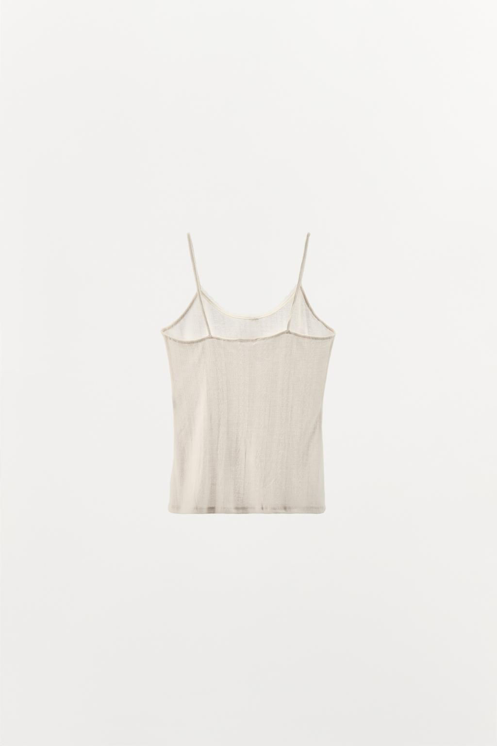 POINTELLE STRAPPY TOP - Zara фото 13