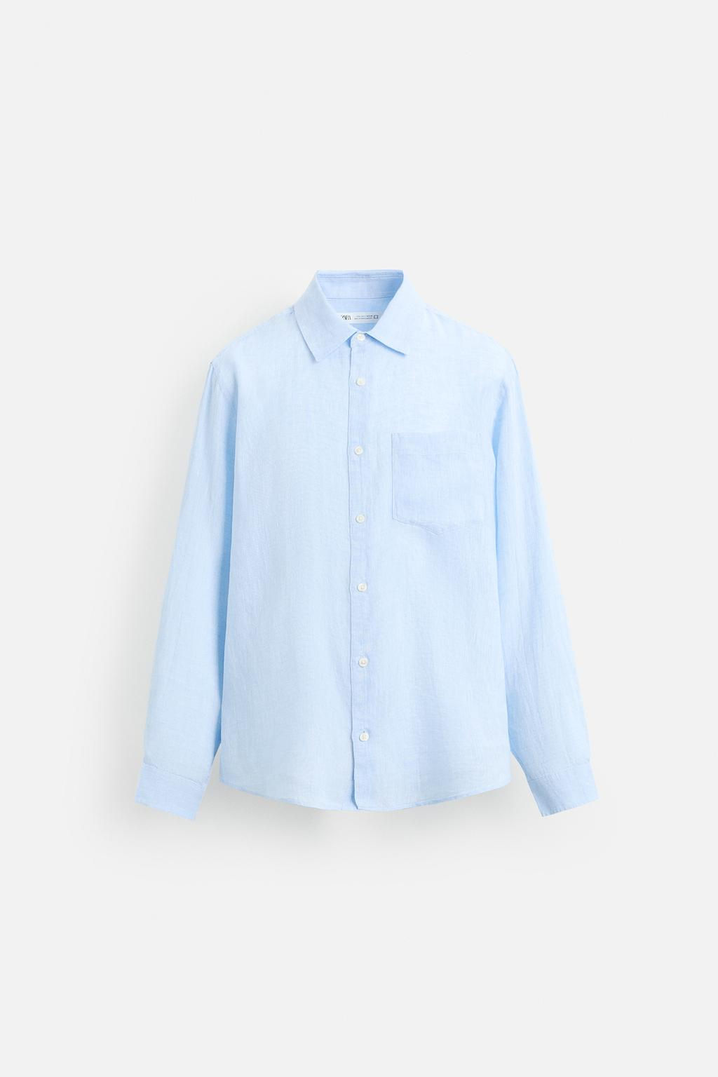 100% LINEN SHIRT - Zara фото 15