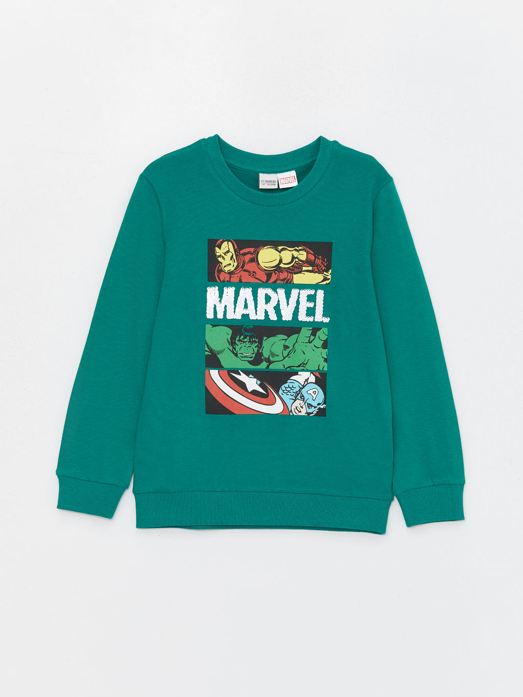 Bisiklet Yaka Hulk Bask?l? Uzun Kollu Erkek ?ocuk Ti??rt