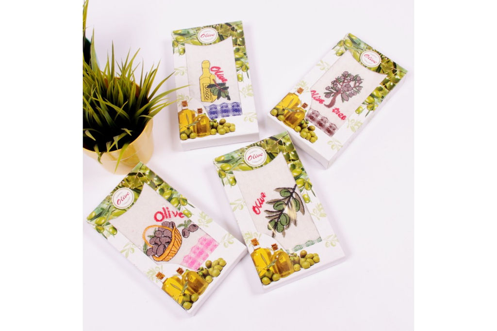 Набор полотенец хлопок Оливковый рай GL-CjJ в шоколадке Р