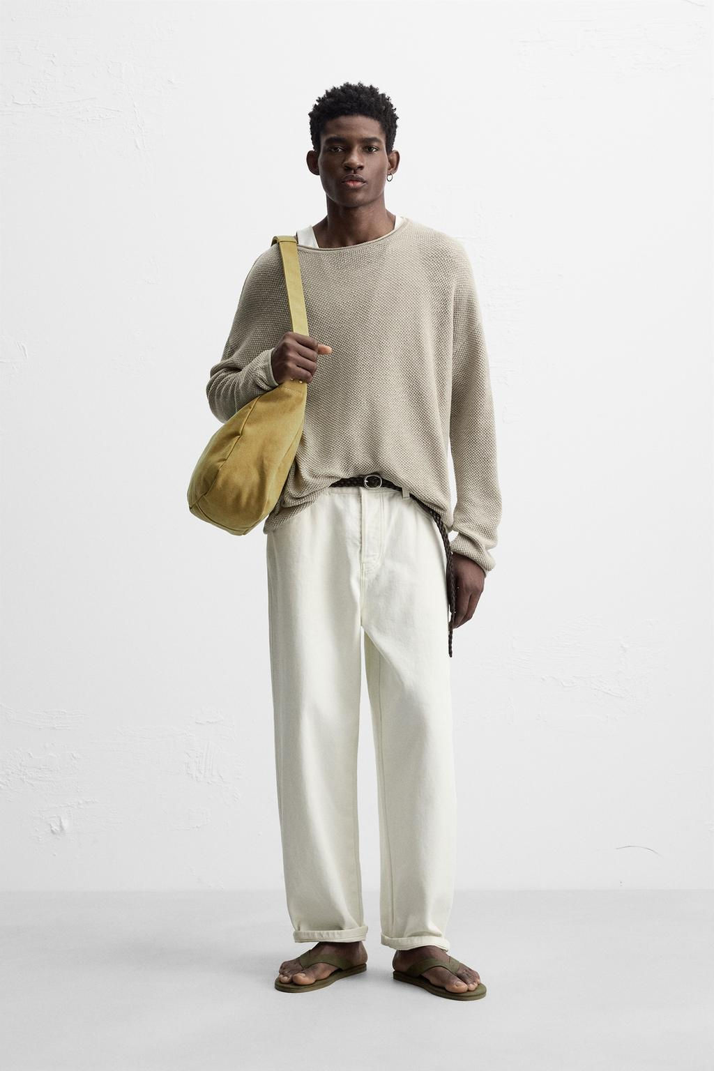 RELAXED FIT TEXTURED SWEATER