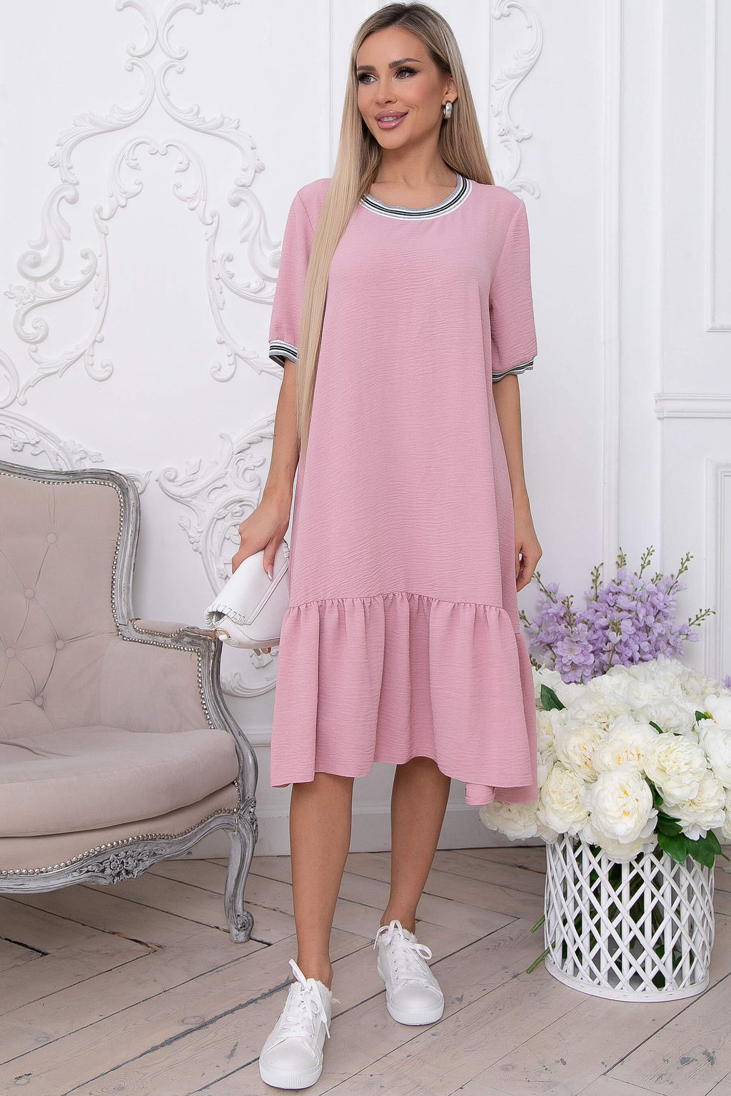 Платье Рита (розовое) П8916 - Lt collection фото 12