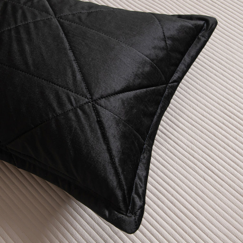 Велюровое покрывало в клетку и одна наволочка OVL047 160*220 50-70 1 шт