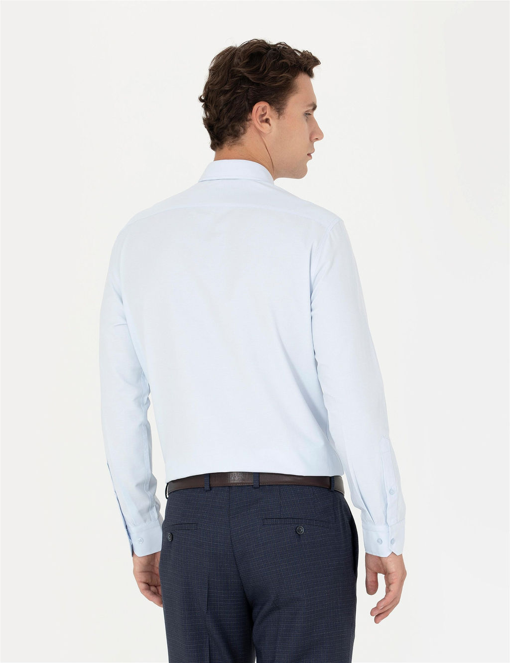A__k Mavi Regular Fit Uzun Kollu Basic G_mlek