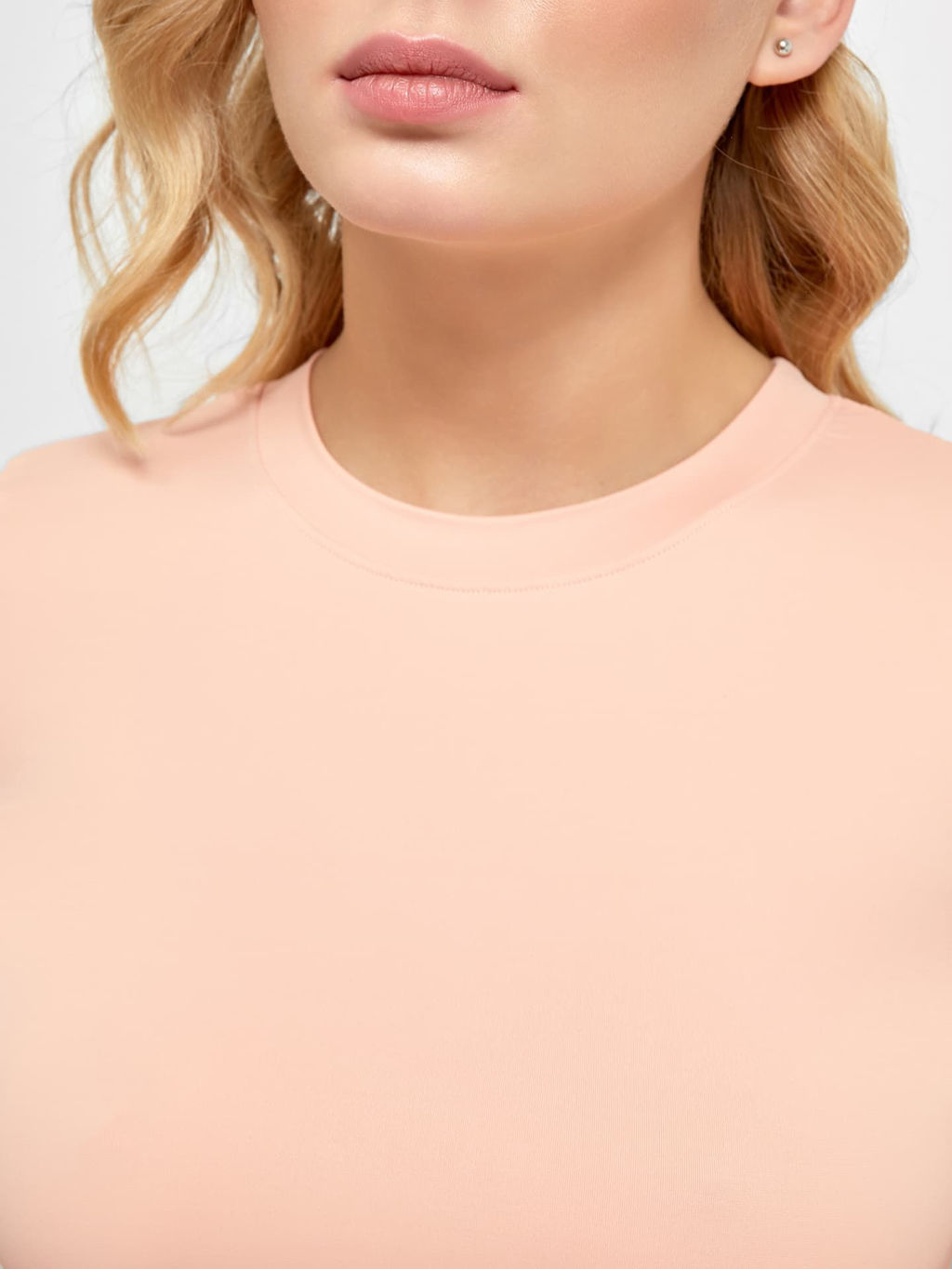 Укороченный однотонный джемпер кораллового цвета коралл 122777-1 - Mark formelle фото 3