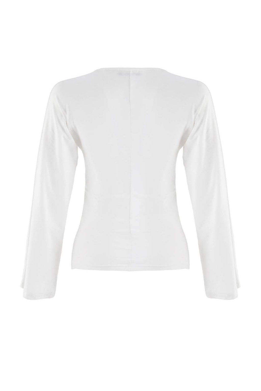 Siyah-Ekru 2li Paket D_z Fitted Bisiklet Yaka B_zg_l_ Pamuklu _rme Bluz TWOAW27BZ00047