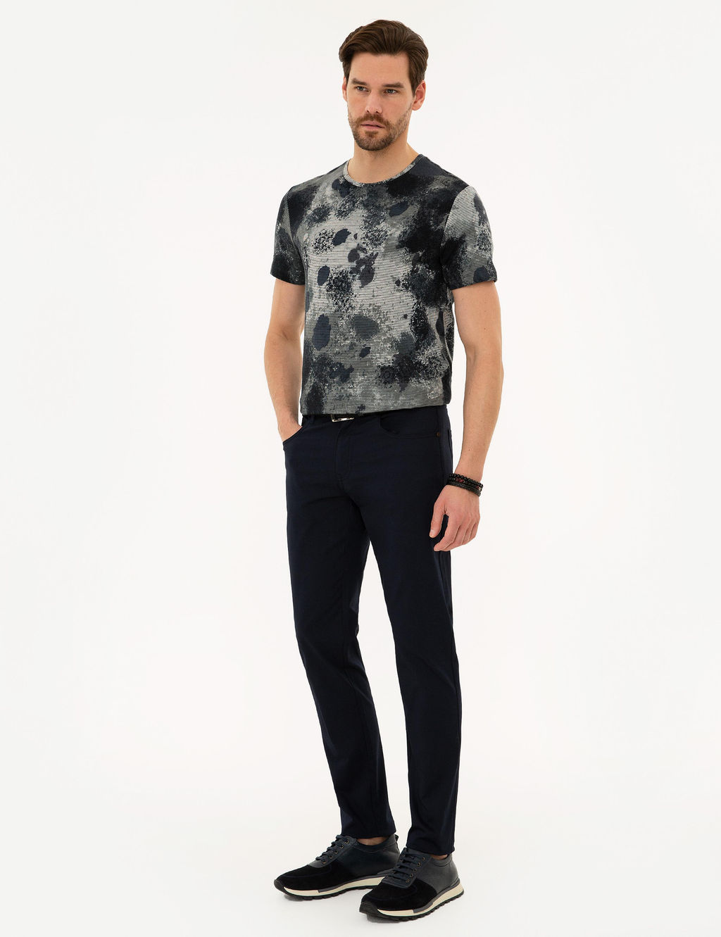 Lacivert Slim Fit Kanvas Pantolon - Pierre cardin фото 2