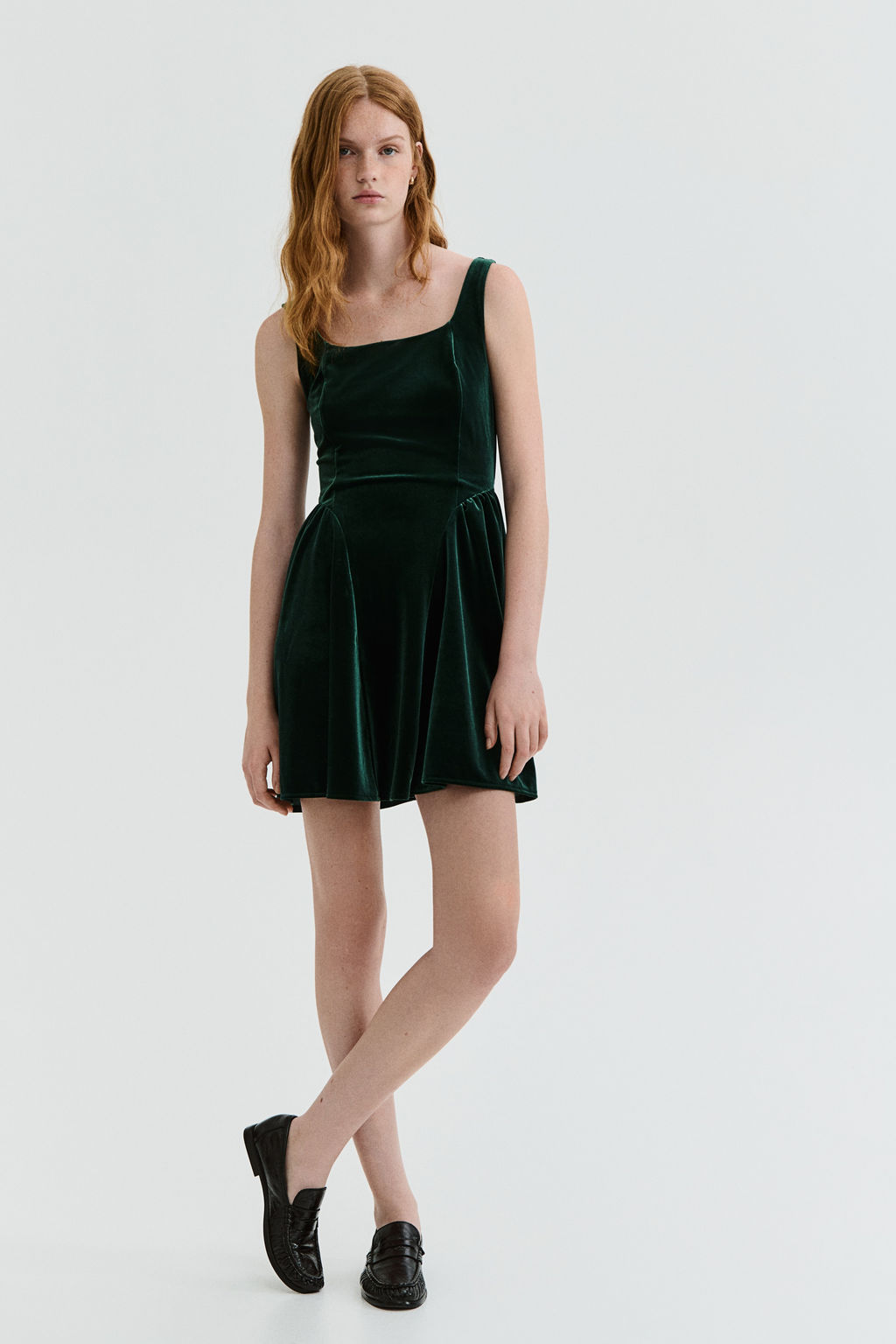 Vestido de tirantes en velour - H&m фото 6
