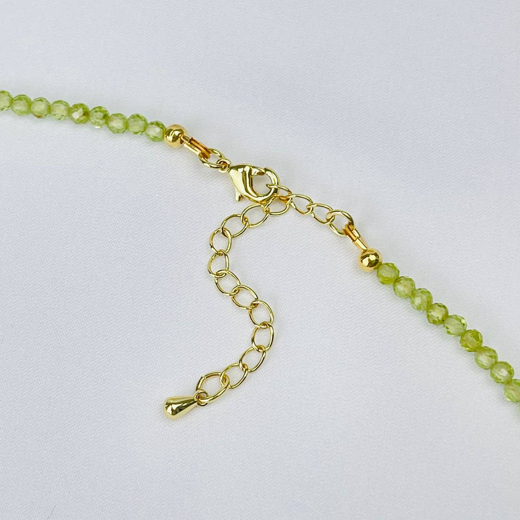 Колье из Хризолита и Пренита 40 см +