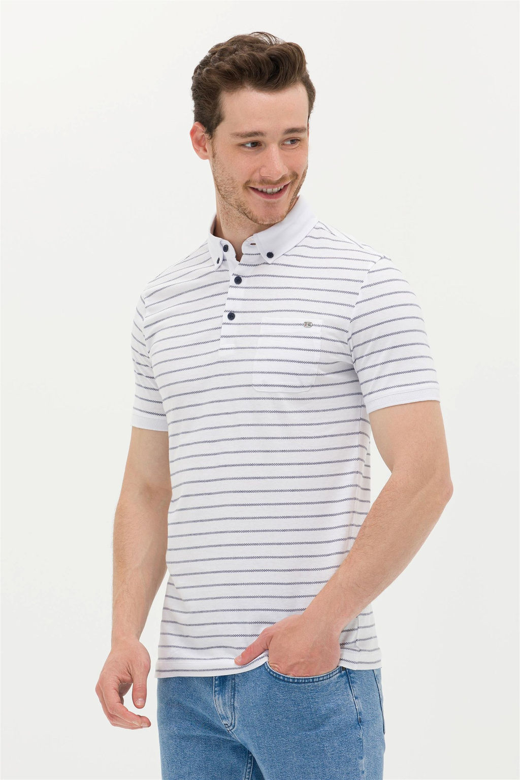 U. S. Polo Assn Мужская белая футболка с воротником-поло Неожиданная скидка в корзине - U.s. polo assn фото 3