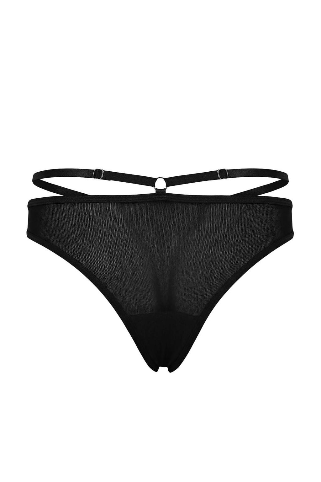 Siyah-Beyaz-K?rm?z? 3lu Tul Aksesuar Detayl? String Kulot THMSS26KU00013