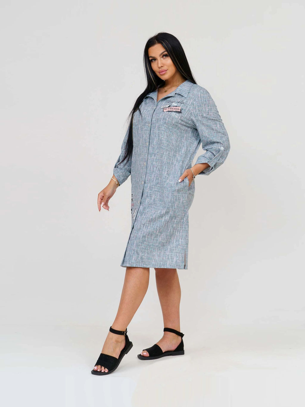 Туника женская, цвет зеленый