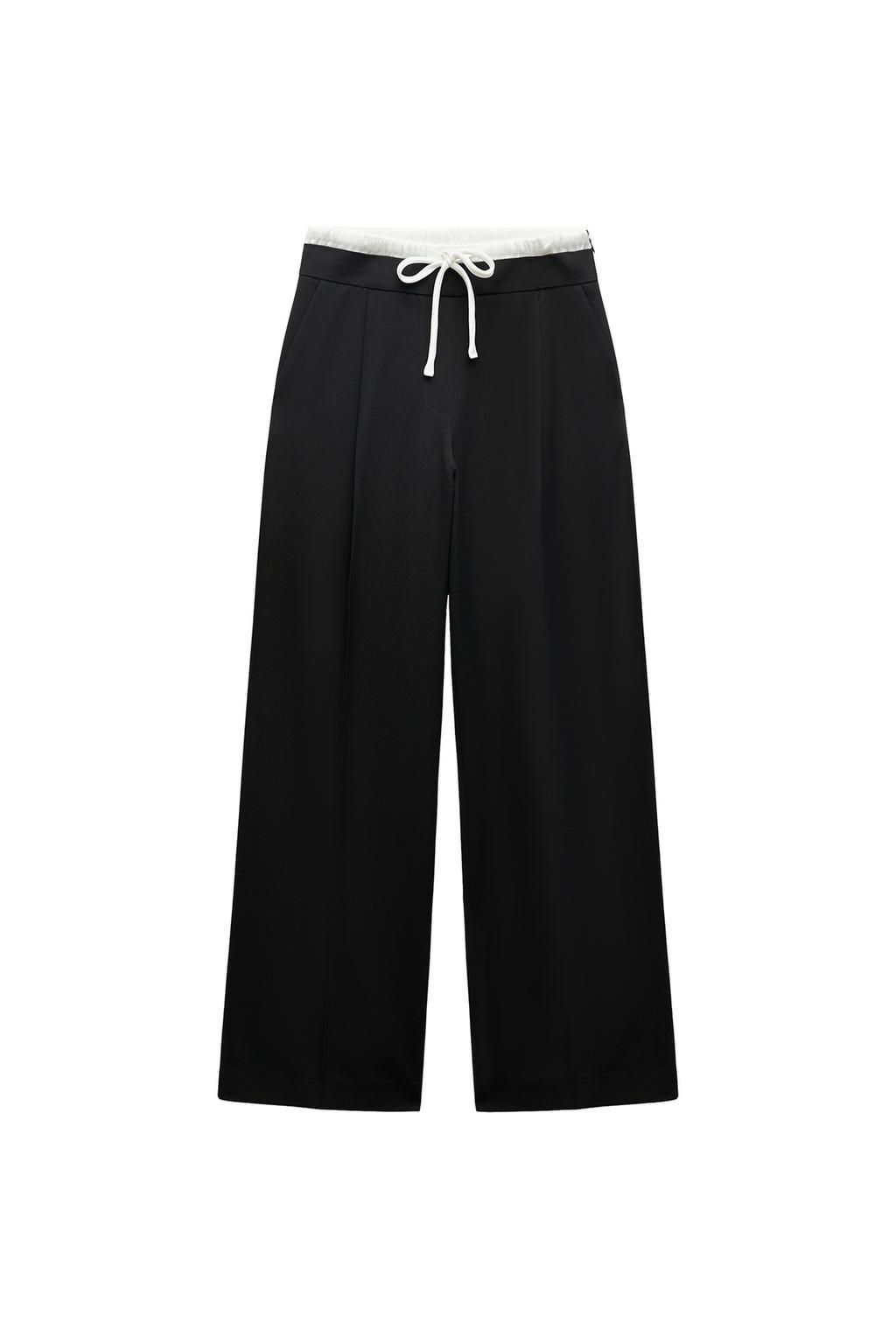 WIDE-LEG TROUSERS WITH DOUBLE WAISTBAND - Zara фото 50