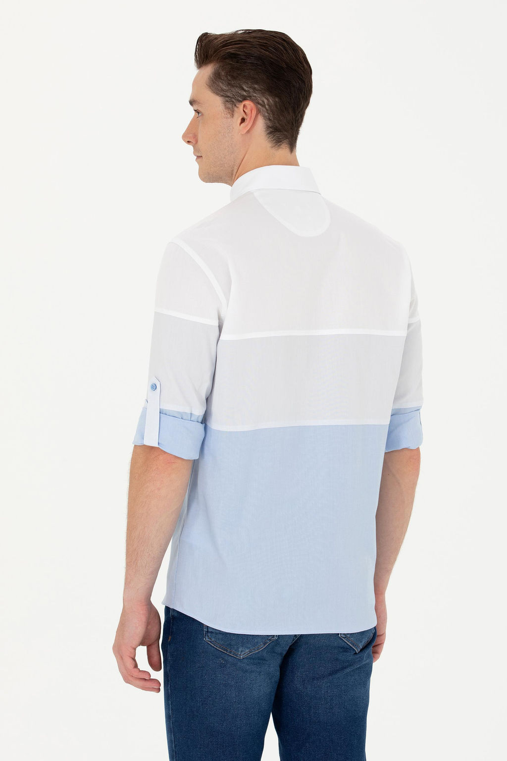 Мужская синяя рубашка с длинным рукавом - U.s. polo assn фото 5