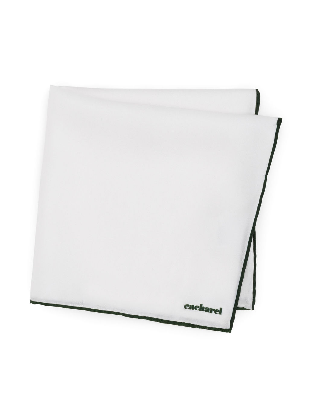 Зеленый базовый шелковый платок - Cacharel фото 2