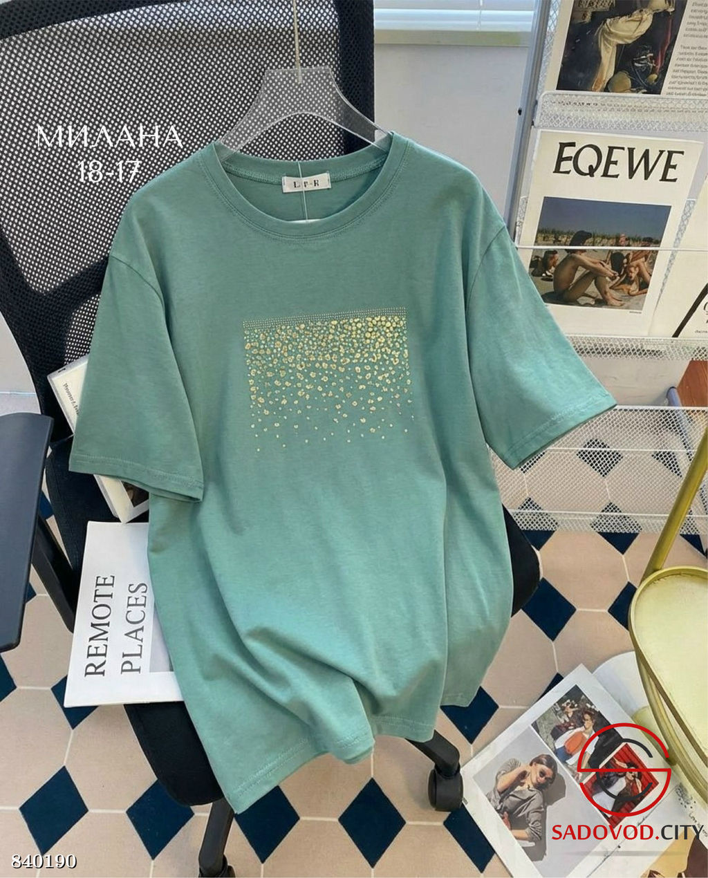 Футболка со стразами и рисунком - Bruno фото 6