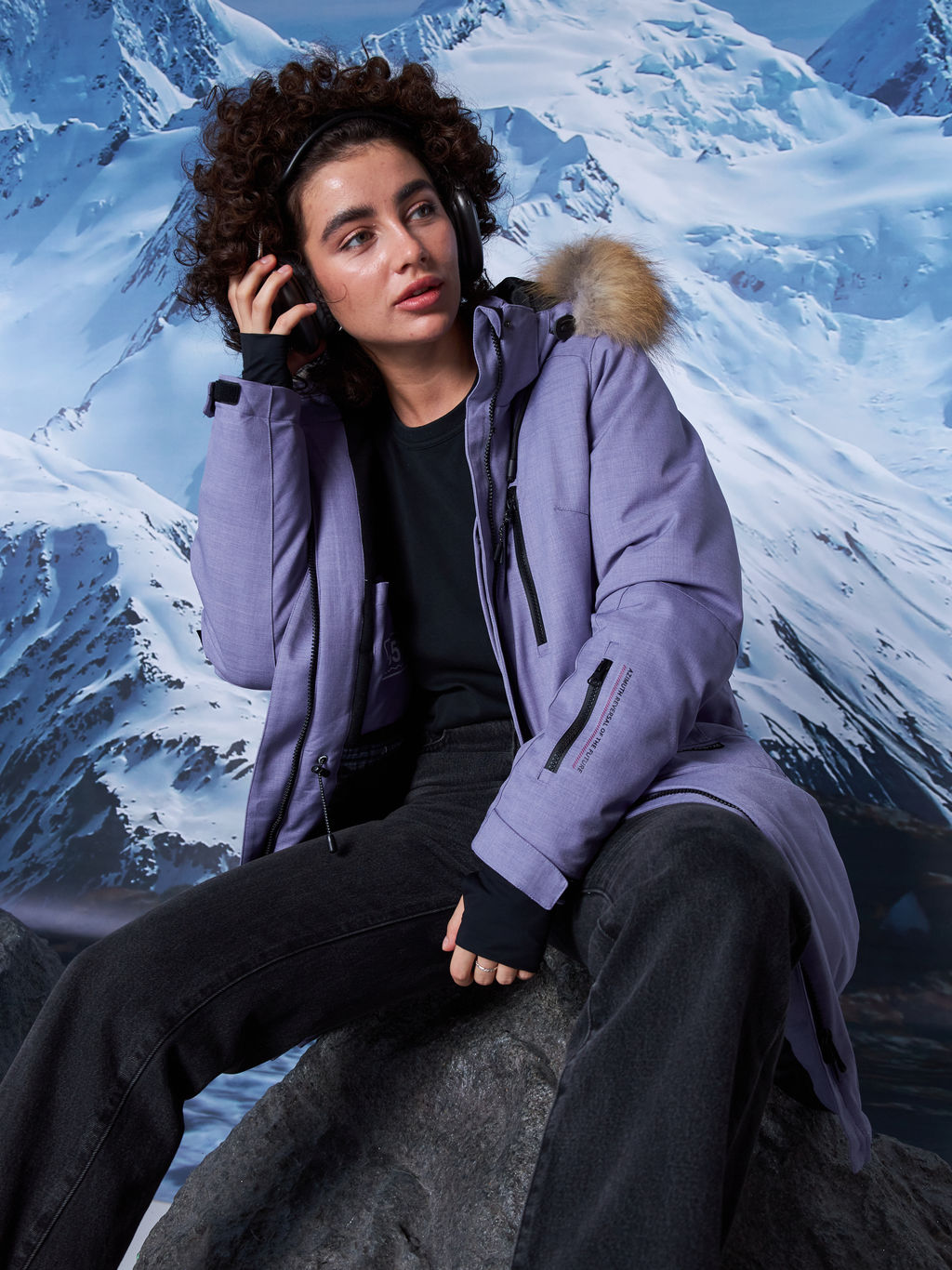 Женская зимняя мембранная парка Azimuth Глория 124/24006_7 Сладкий Лавандовый  фото 5