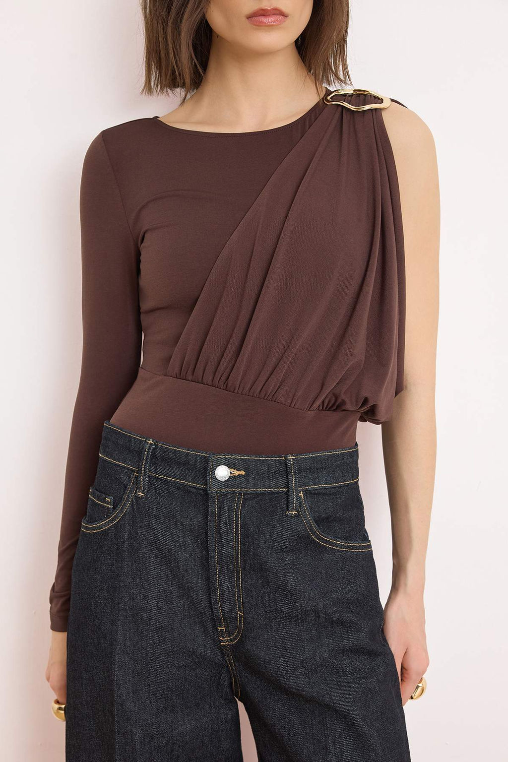 Kahverengi Tek Kol Aksesuar Detayl? Orme Body TPRSS26BD00008 - Trendyolmilla фото 3