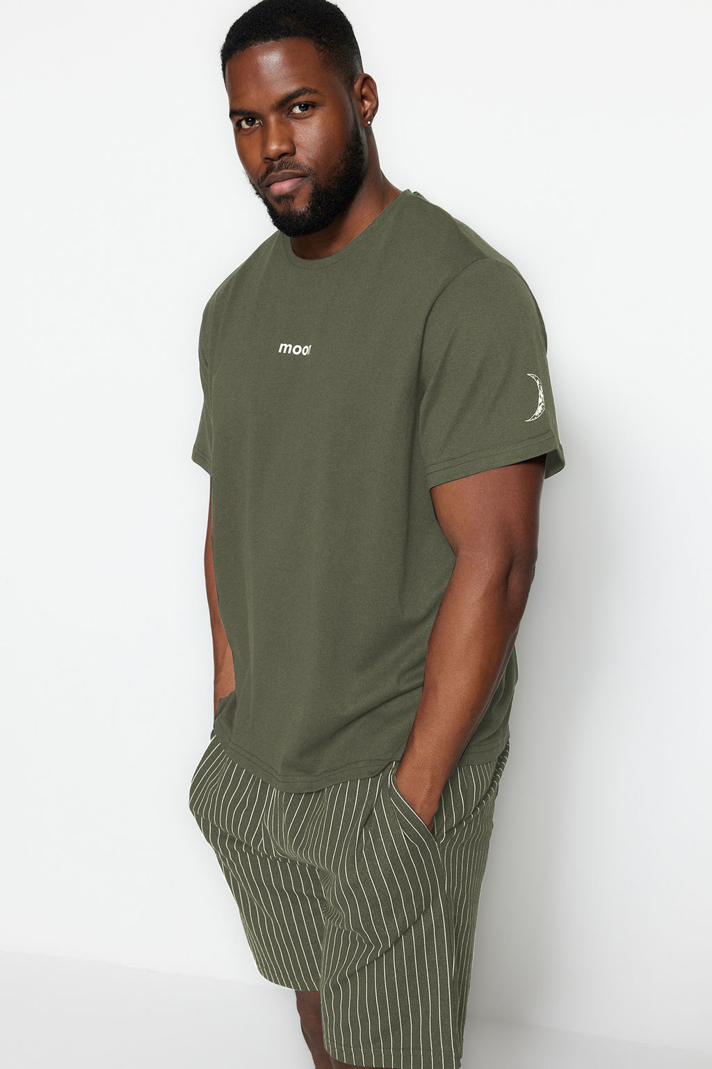 TRENDYOL MAN Buyuk Beden Bordo Regular Fit Rahat Bask?l? Sortlu Pijama Tak?m? TMNSS23PT00014 - Trendyolmilla фото 10