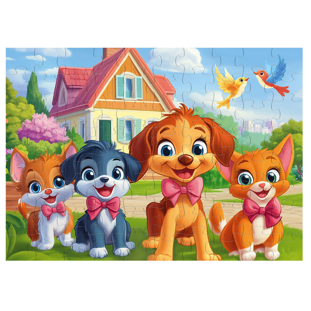 ФРЕЯ Пазл 80 элемент. PZL-80/13 Веселые пушистики