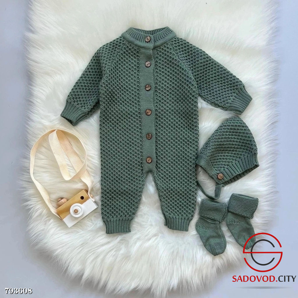 Костюмы вафли вязаные 0-6 мес.