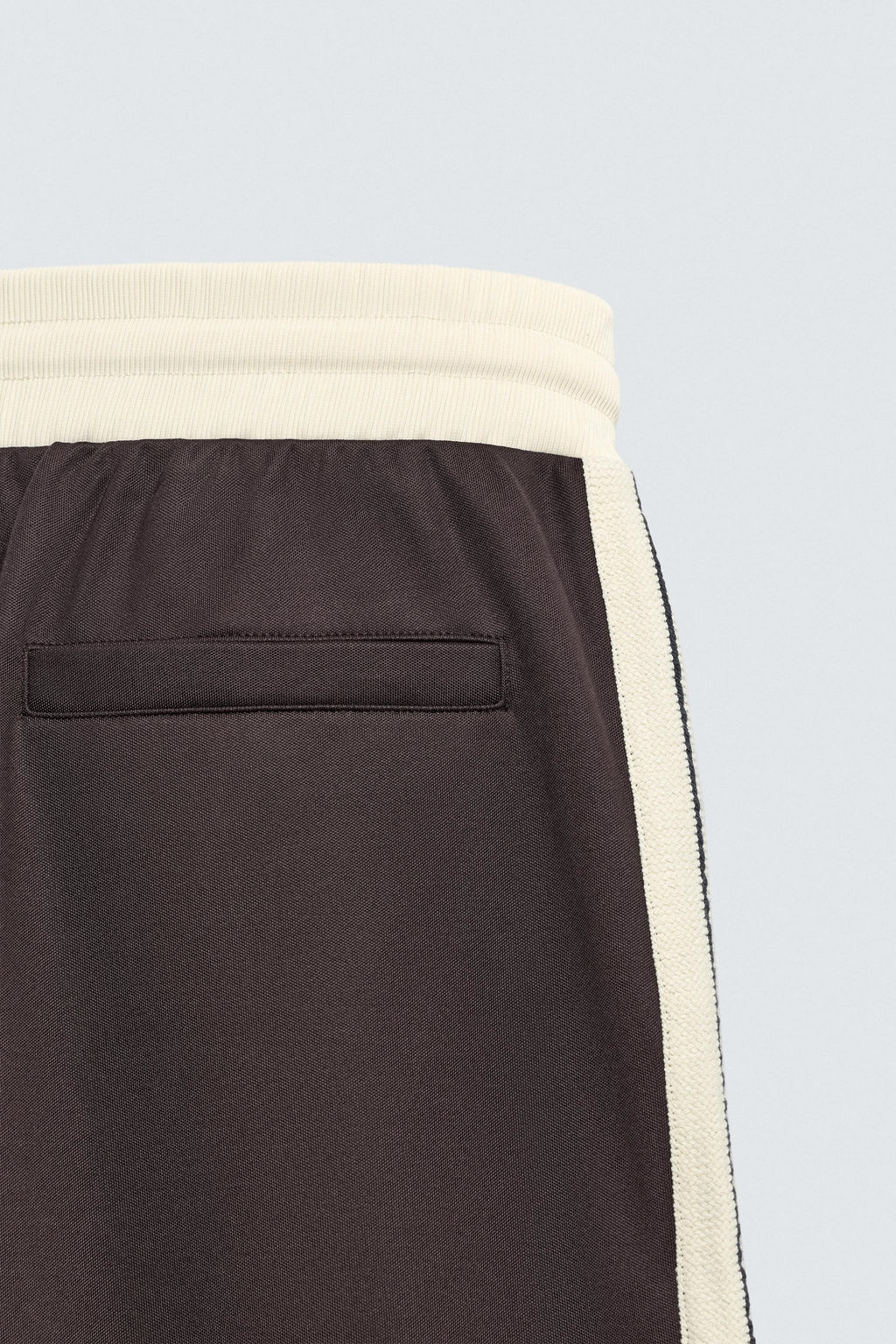 PANTAL?N JOGGER WIDE FIT BANDAS / Granate oscuro - Zara фото 9