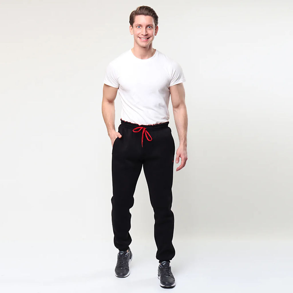 RODOS Брюки М-224 Чёрный/Красный