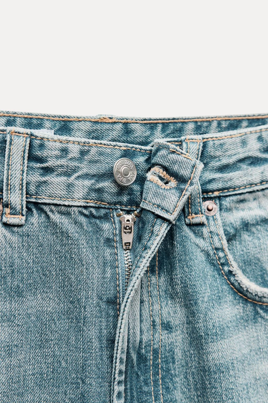 TRF WIDE-LEG HIGH-WAIST FULL LENGTH JEANS - Zara фото 7