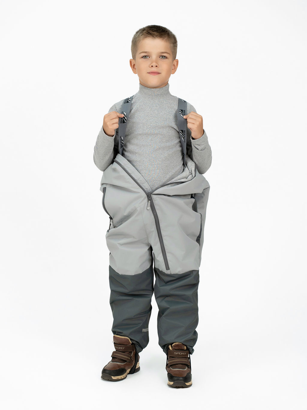 Комбинезон демисезонный серый