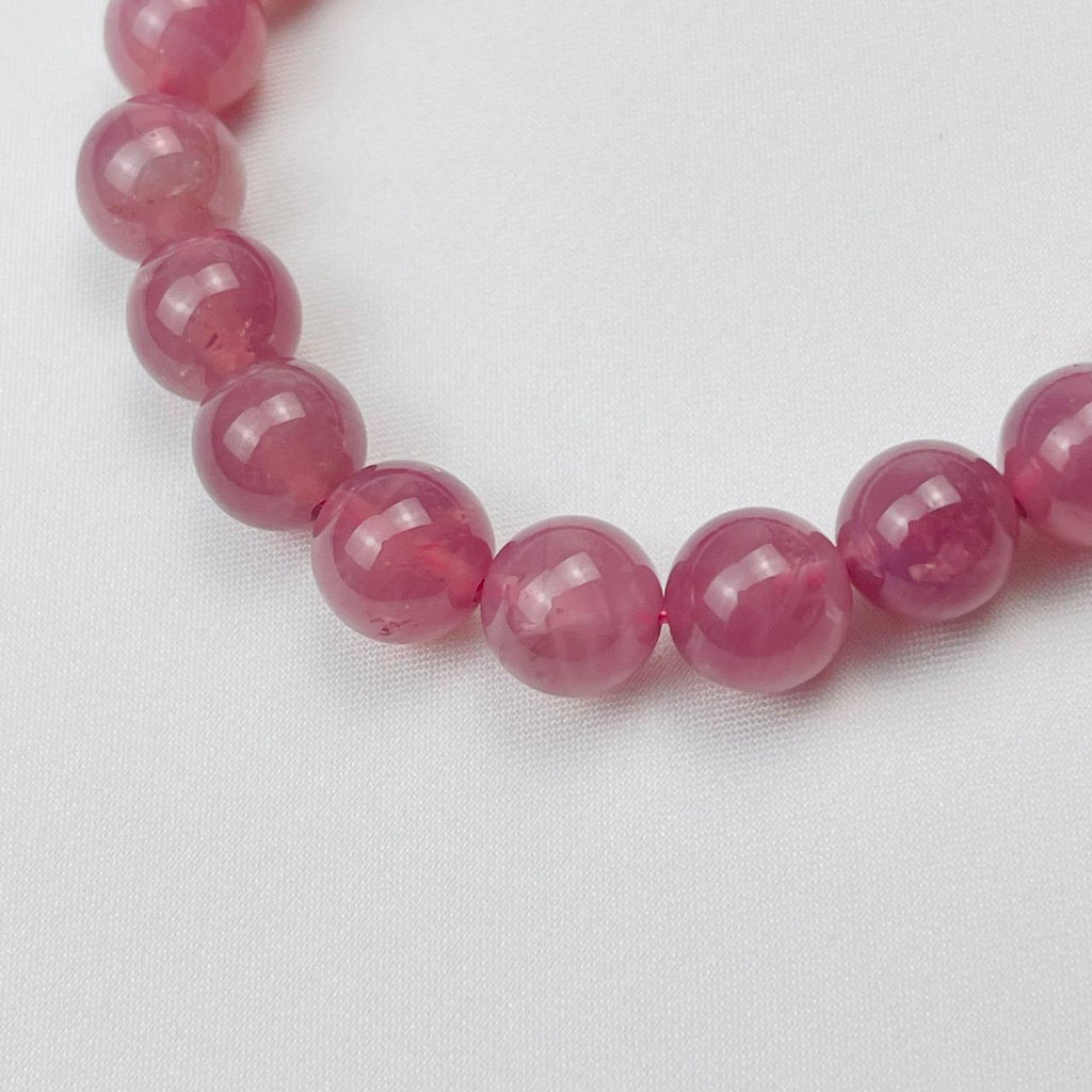 Браслет из мадагаскарского Розового кварца 17 см