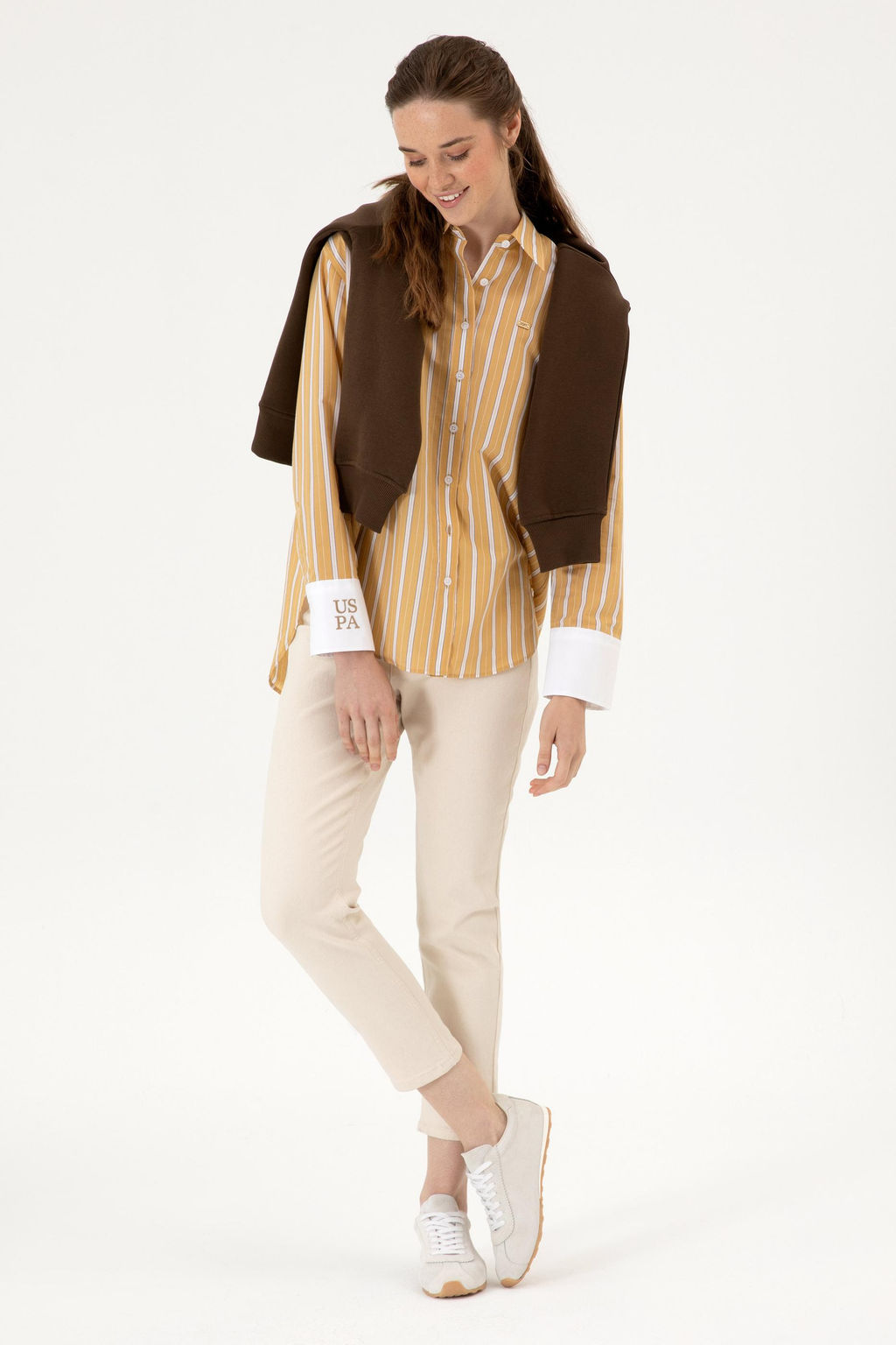 Kad_n Hardal _izgili Uzun Kollu G_mlek Sepette S_rpriz _ndirim - U.s. polo assn фото 4