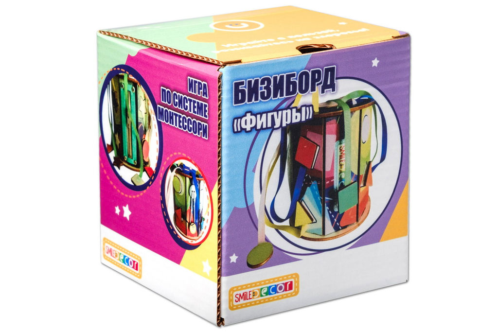 Игра по системе Монтессори Бизиборд Фигуры - Smiledecor фото 2