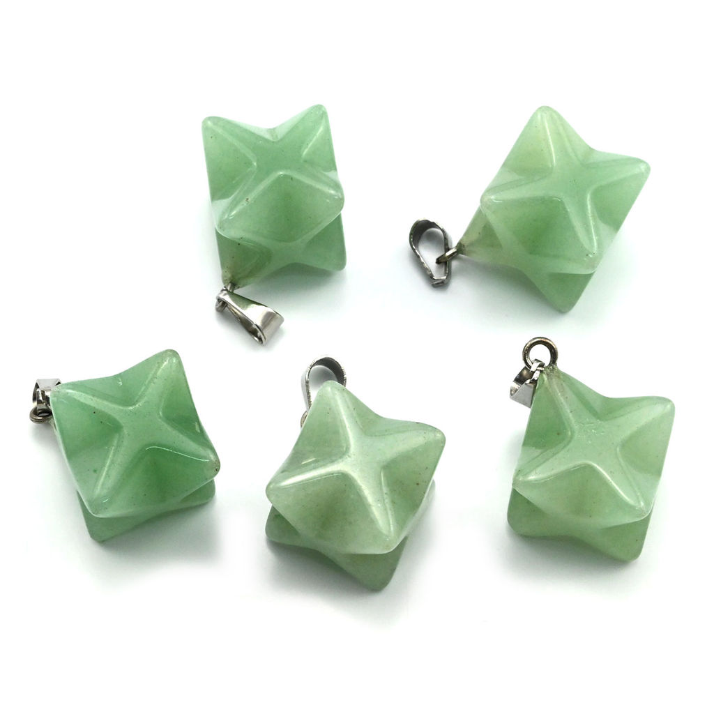 Кулон меркаба 13*13мм из авантюрина зеленого