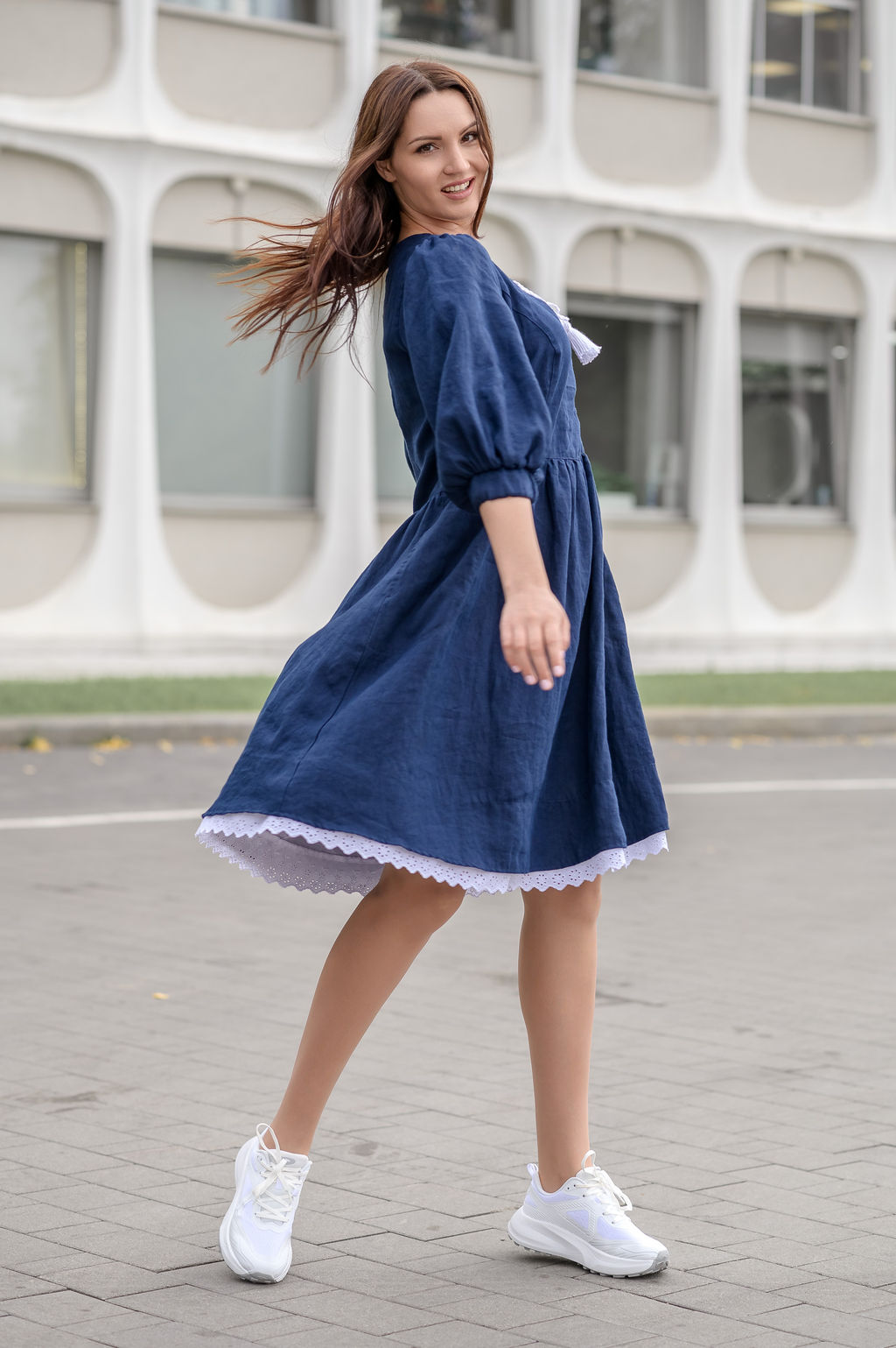 Платье 100% лен