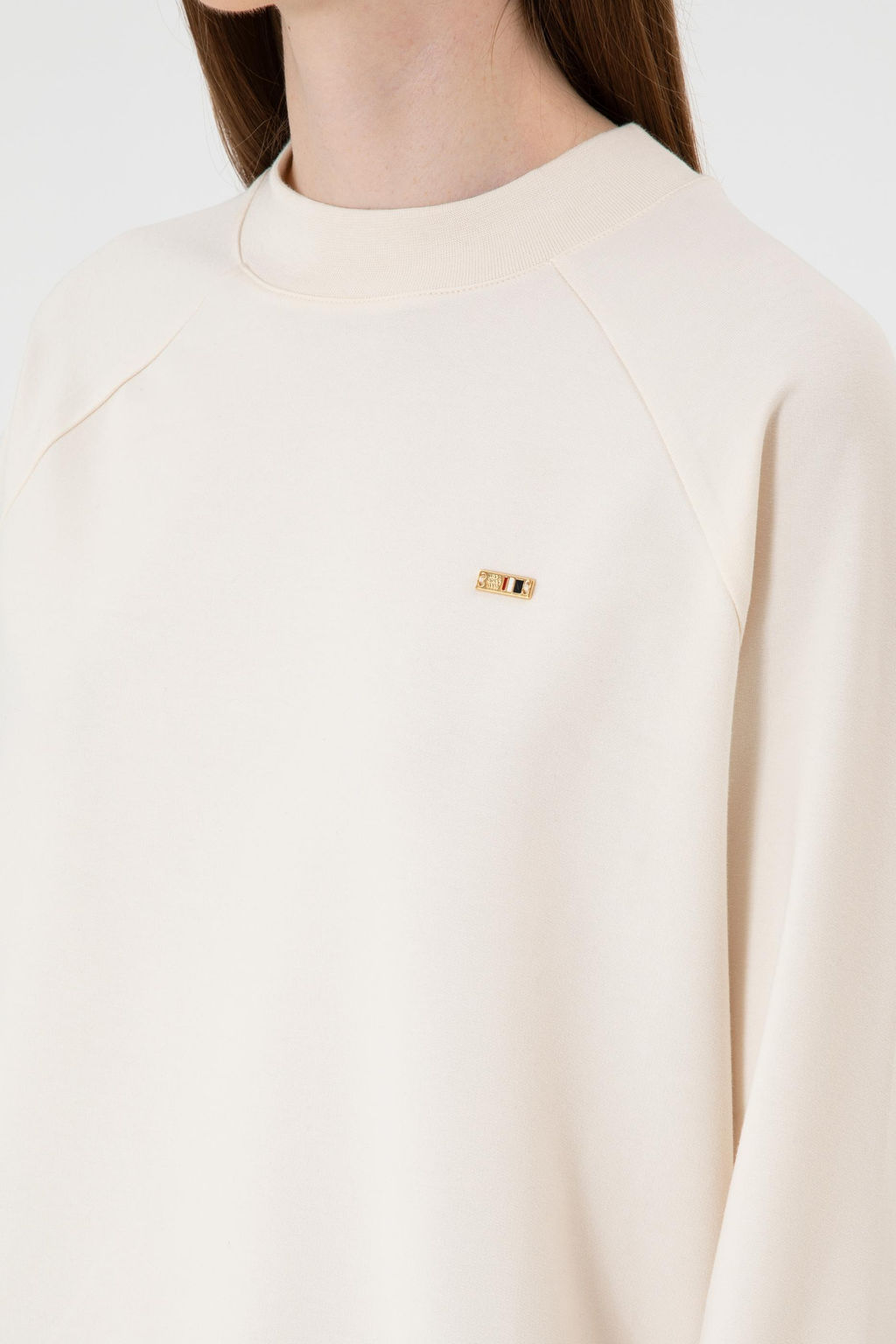 Kad_n Krem Regular Bisiklet Yaka Basic Sweatsh_rt