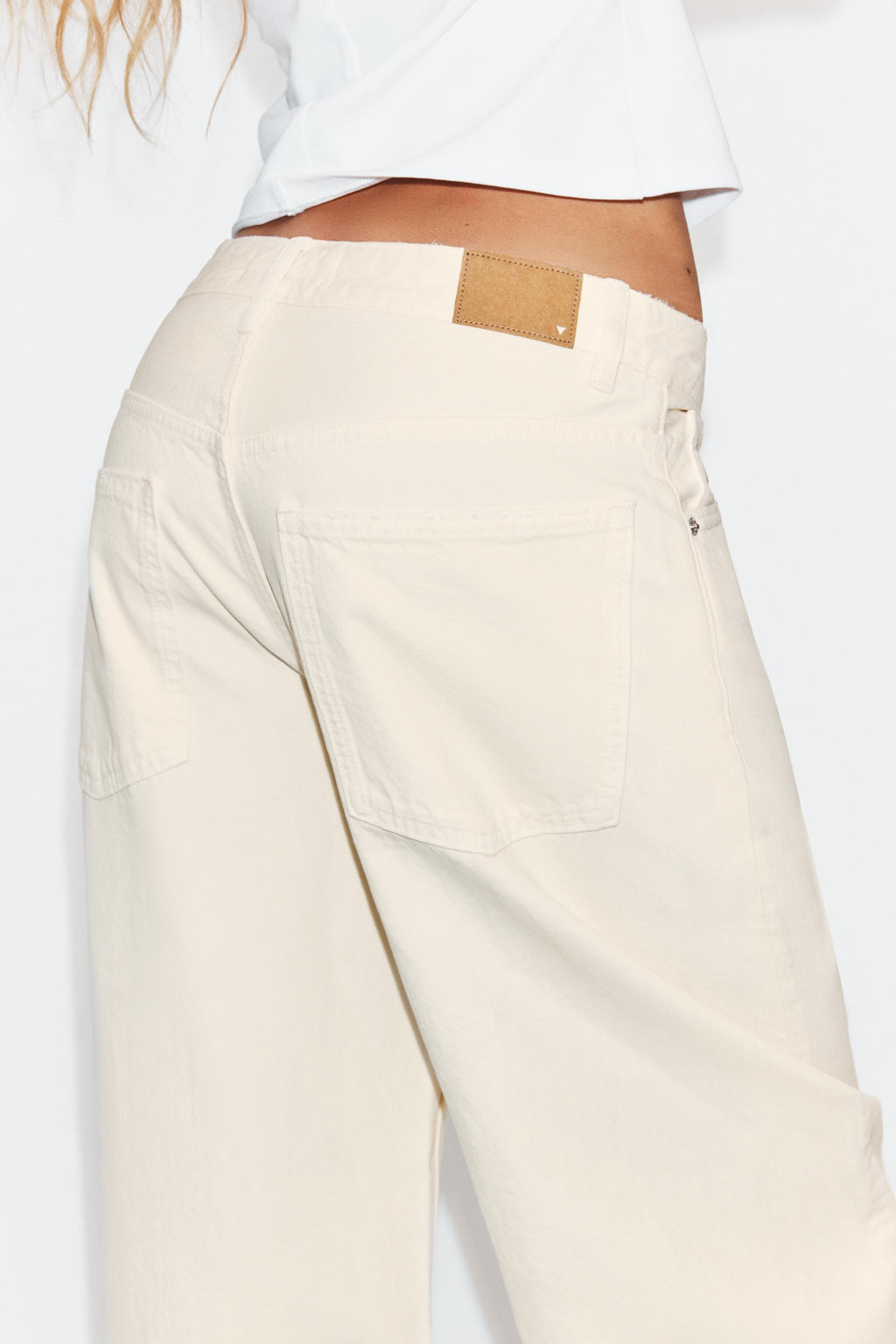 JEANS TRF BAGGY BALLOON TIRO MEDIO / Blanco roto - Zara фото 6