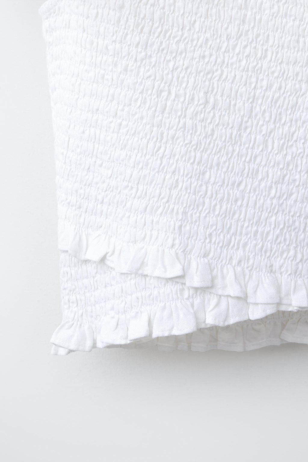 TOP CON LINO NIDO DE ABEJA / Blanco roto - Zara фото 6