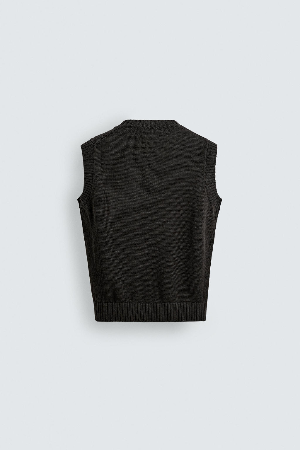 CHALECO PUNTO 100% LINO AARON LEVINE X ZARA / Chocolate  фото 8