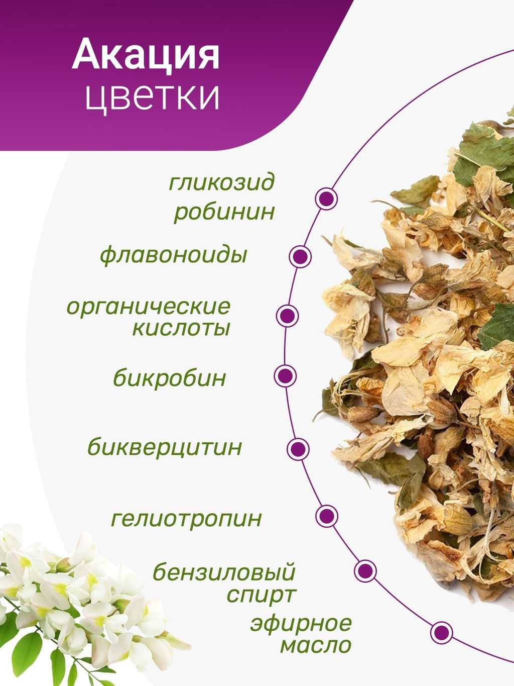 Цветки акации - Травы горного крыма фото 9