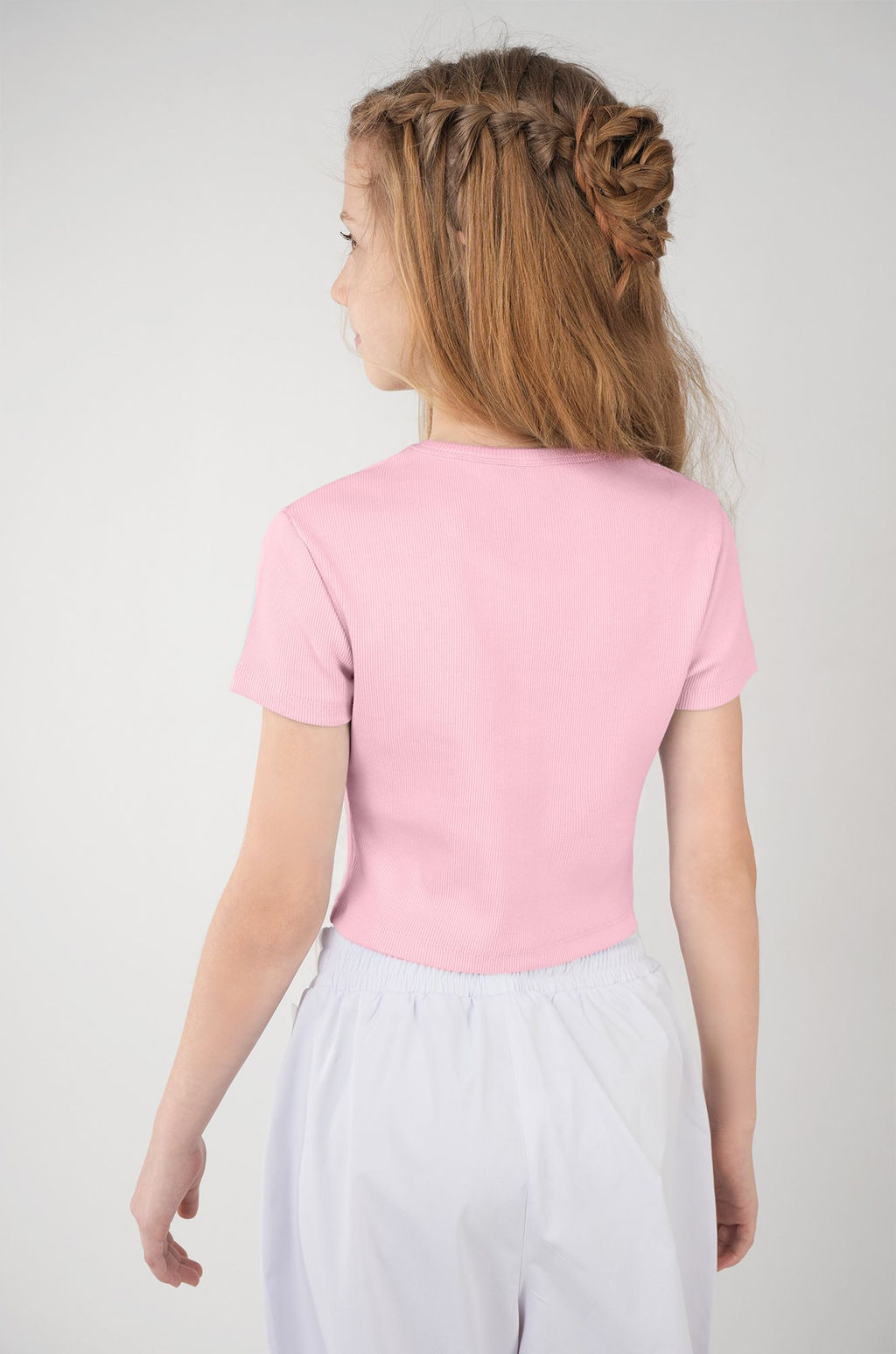 Укороченная футболка в рубчик для девочки Happyfox фото 15