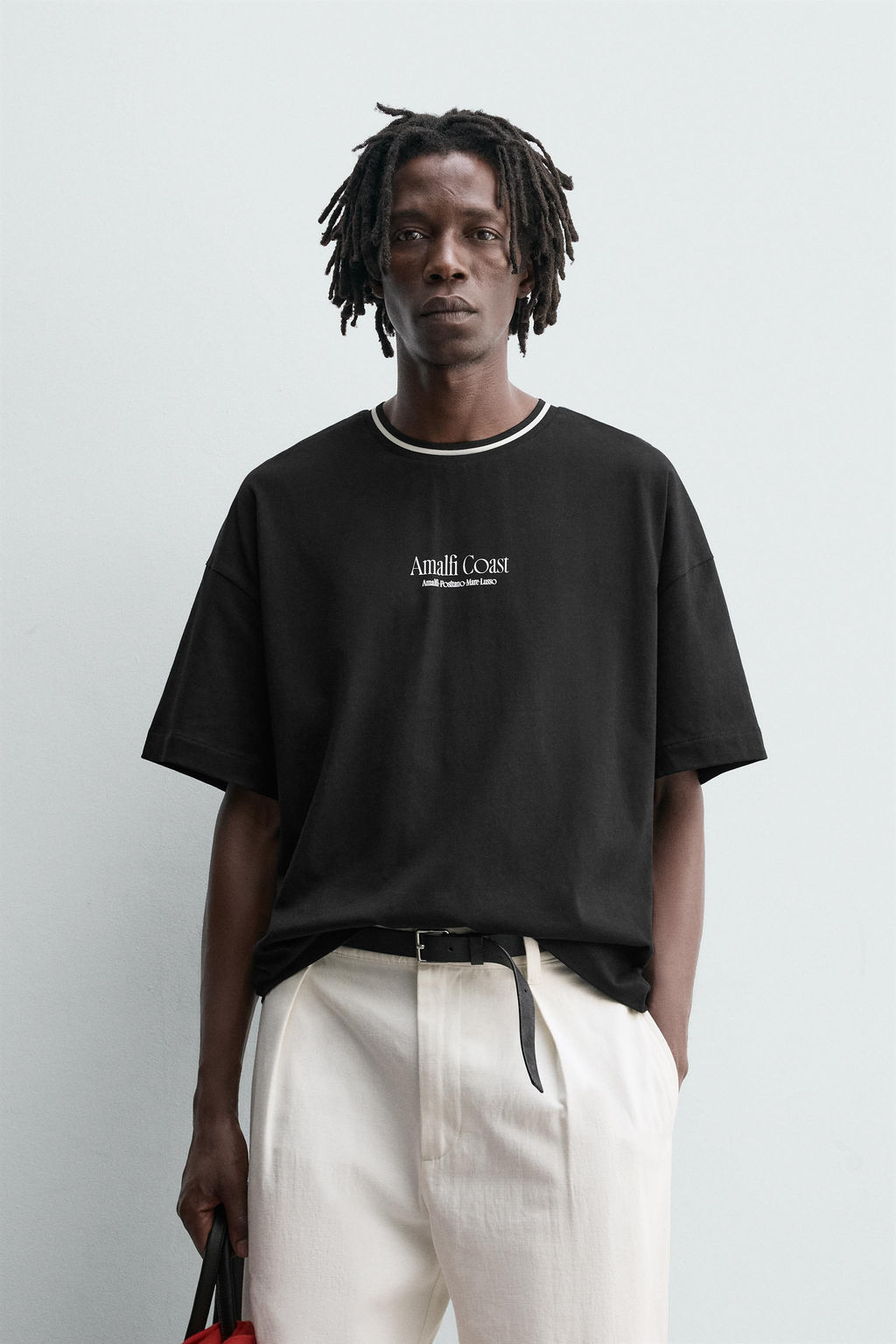 T-SHIRT WITH TEXTURED SLOGAN PRINT - Zara фото 2