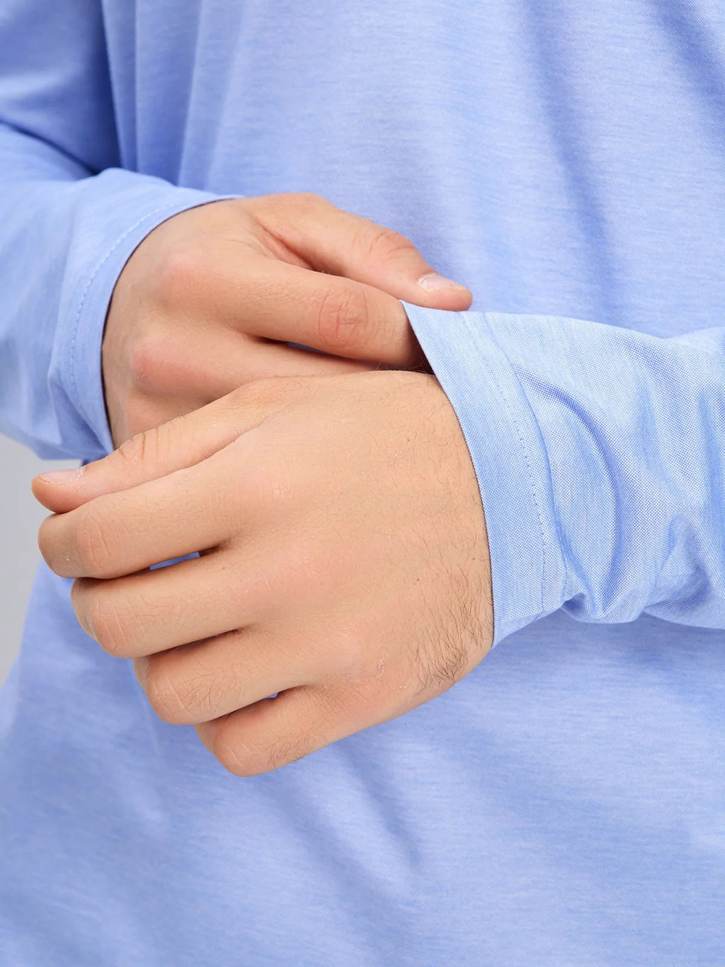 Джемпер мужской с воротником поло GREG G155-PM4-LT1629 (голубой)  фото 9