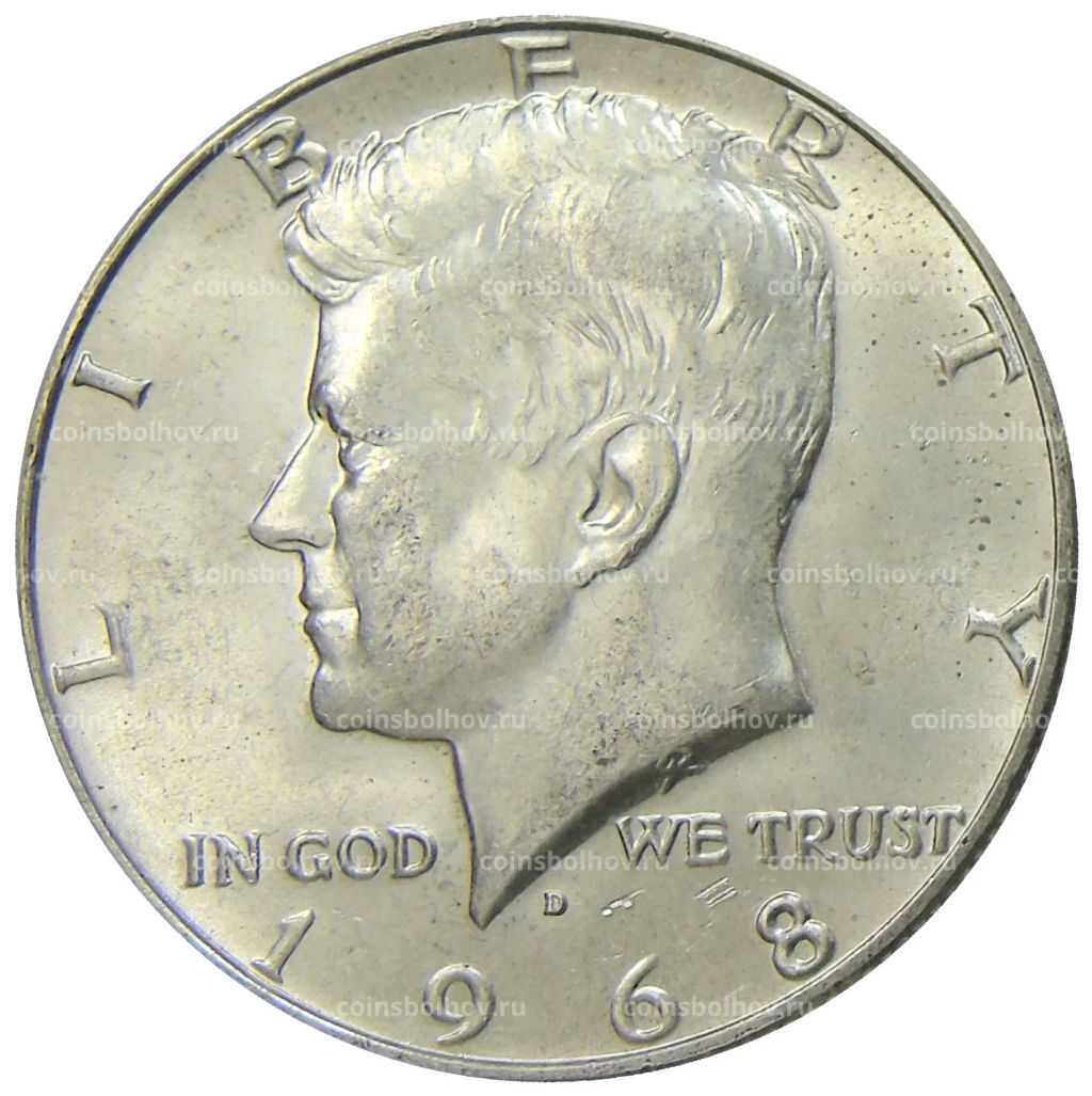 1/2 доллара (50 центов) 1968 года D США