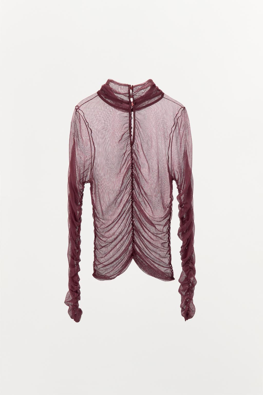 100% SILK DRAPED TOP - Zara фото 19